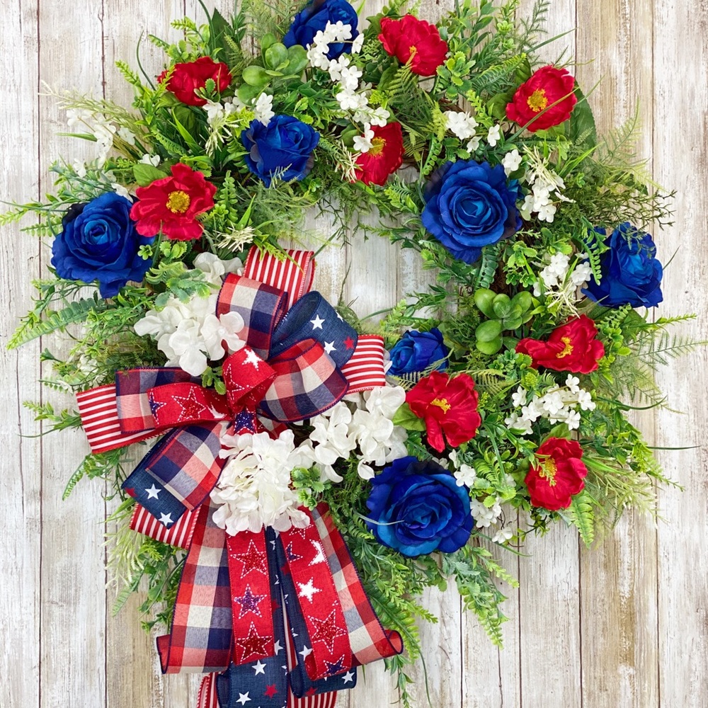 🇺🇸SOLD🇺🇸Patriotic Wreath For Front Door